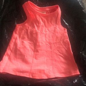 Neon orange summer tank for toddler girl worn once